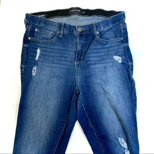 Blue Premium Sky High Skinny Jeans- Torrid (16T)